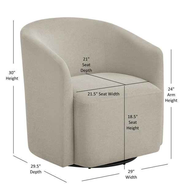 Latitude Run® Ardena Fern Green Faux Leather Swivel Barrel Chair ...