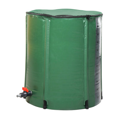 50 gallons Ensemble de déflecteur de pluie pliable résistant aux intempéries