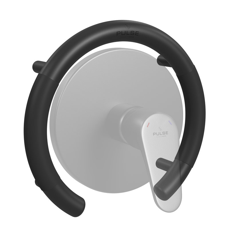 Ergo ValveBar ergonomique Soft Grip 32 mm de diamètre, conforme à l'ADA, capacité de poids de 300 lb, Noir mat