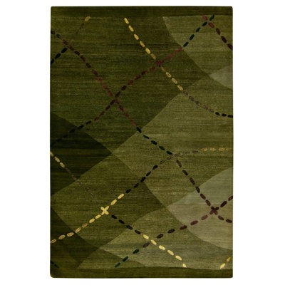 Handmade Silk and Wool Area Rug