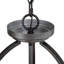 Lustre tambour 4 lumières avec accents de bois-234216941