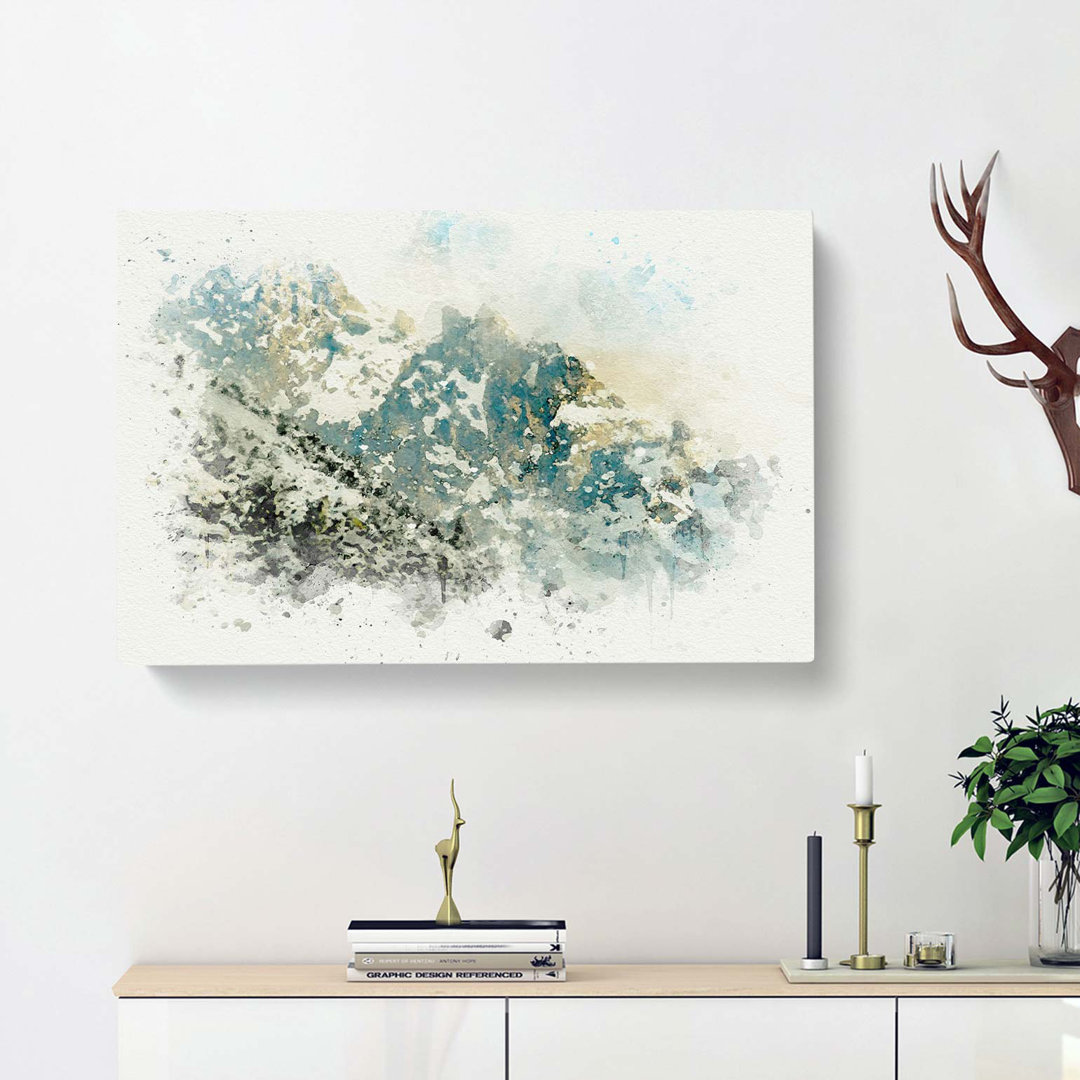 The Tatra Mountains in Slovakia in Abstract - Wrapped Canvas