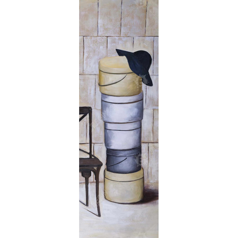 Contemporary Contemporary Fashion - Boîtes à chapeau encadrées, décorations sur toile
