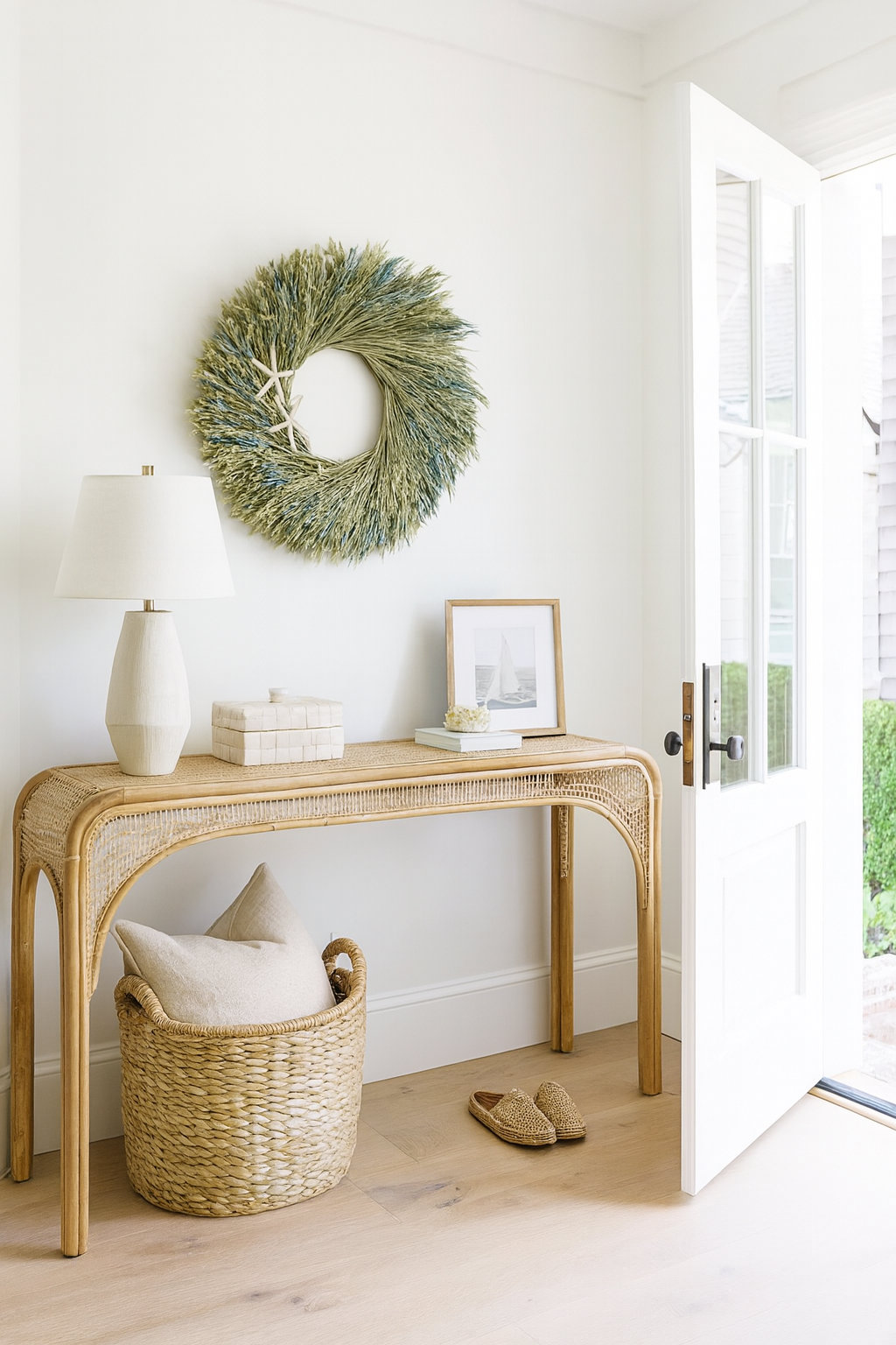 Handcrafted Dried Wreath, 26" H x 26" W x 5" D