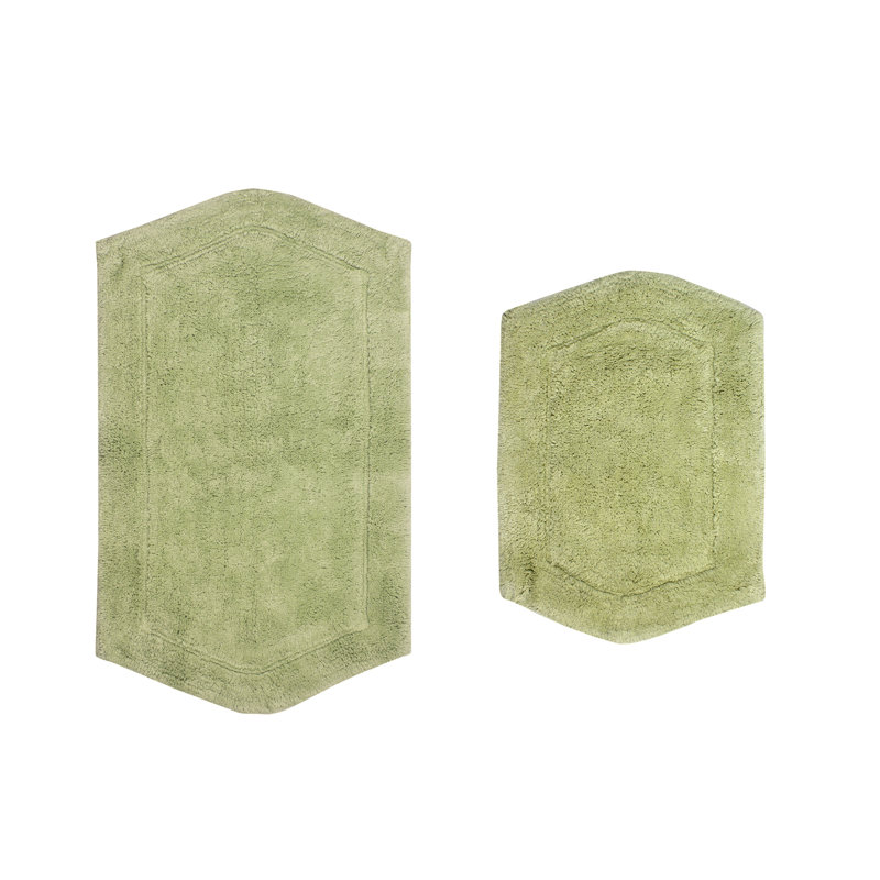 Ensemble de tapis pour salle de bain Shera, Vert