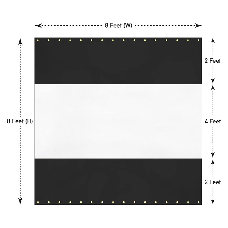 Blue Elephant Black Vinyl Side Wall, 243.8cm H x 243.8cm W