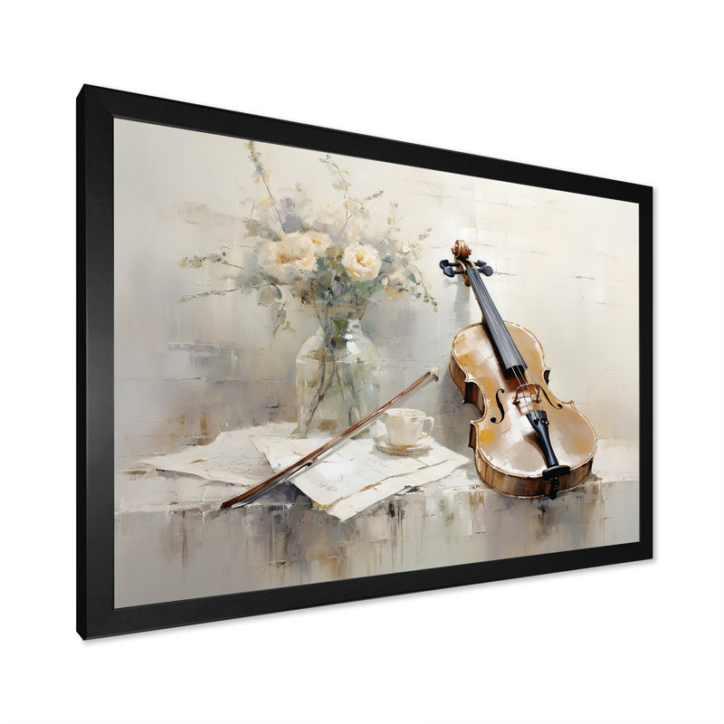 Clarinette classique taupe intemporel, Cadre simple noir, H 30 po x l 40 po x P 1,5 po