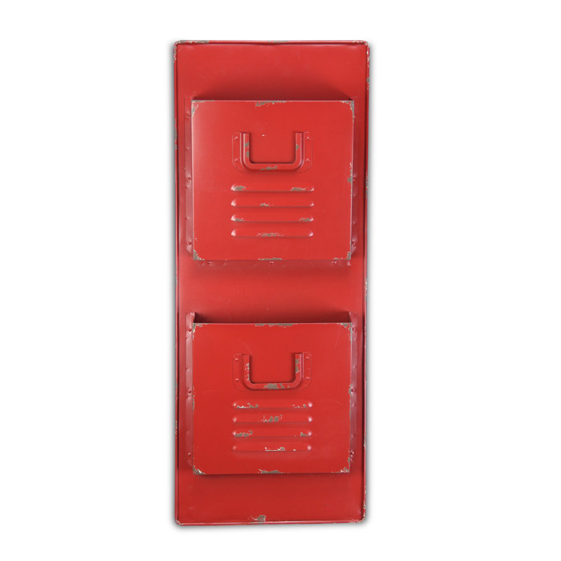 Metal Wall Organizer, Red