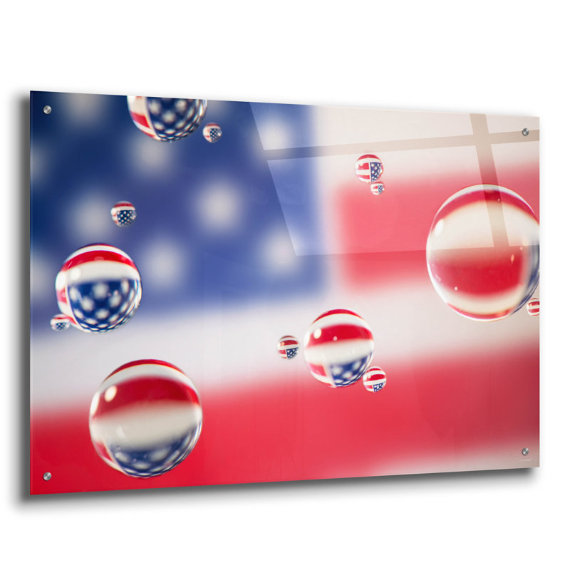 «Oil and Water 08» par Gordon Semmens, art mural en verre acrylique, H 24 po x l 36 po