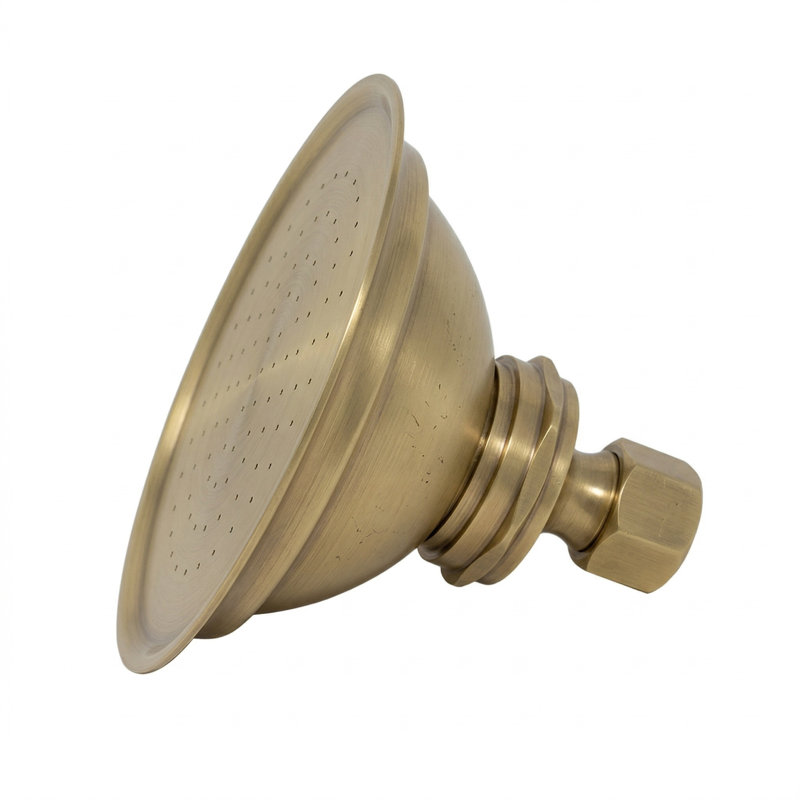 P0010 Pomme de douche 4 po de diamètre avec 1,75 gal / min, Laiton satiné non laqué