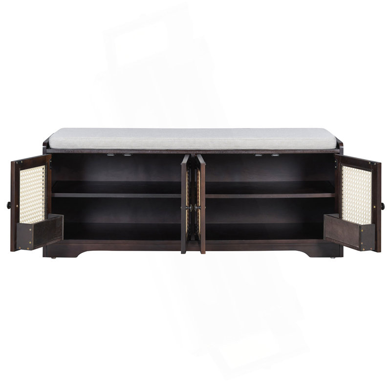 Banc de rangement Rustic, Espresso