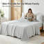 Ensemble de draps 4 pièces - Ultra doux et respirant - Mélange de coton de couleur unie lavable à la machine-126943533-126943532