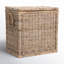 Yula Rattan Decorative Storage Trunk with Lid, Tall Size