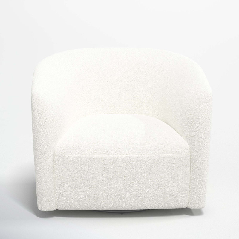 Fauteuil demi-tonneau Marita, Boucle neige classique