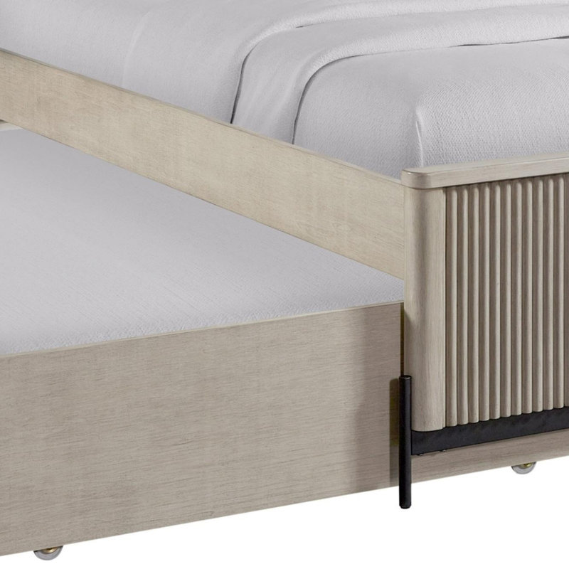 Cadre de lit, Taupe, Lit simple