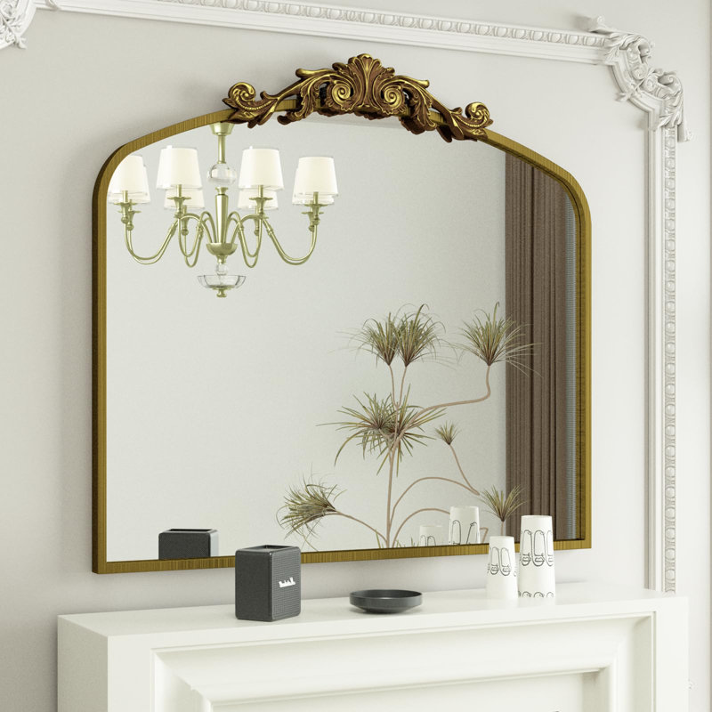 Wooster Arch Decorative Wall Mirror, Brushed Gold, 36" x 30"