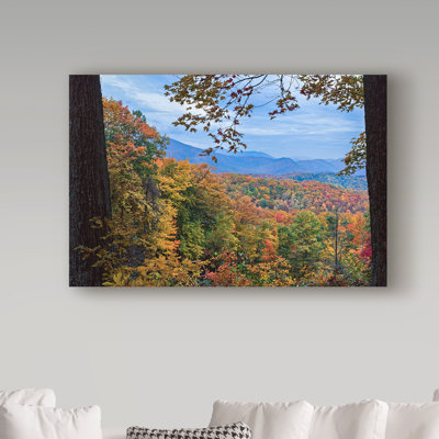 Fillmer 'Window To The Smoky Mountains' Photographic Print on Wrapped Canvas