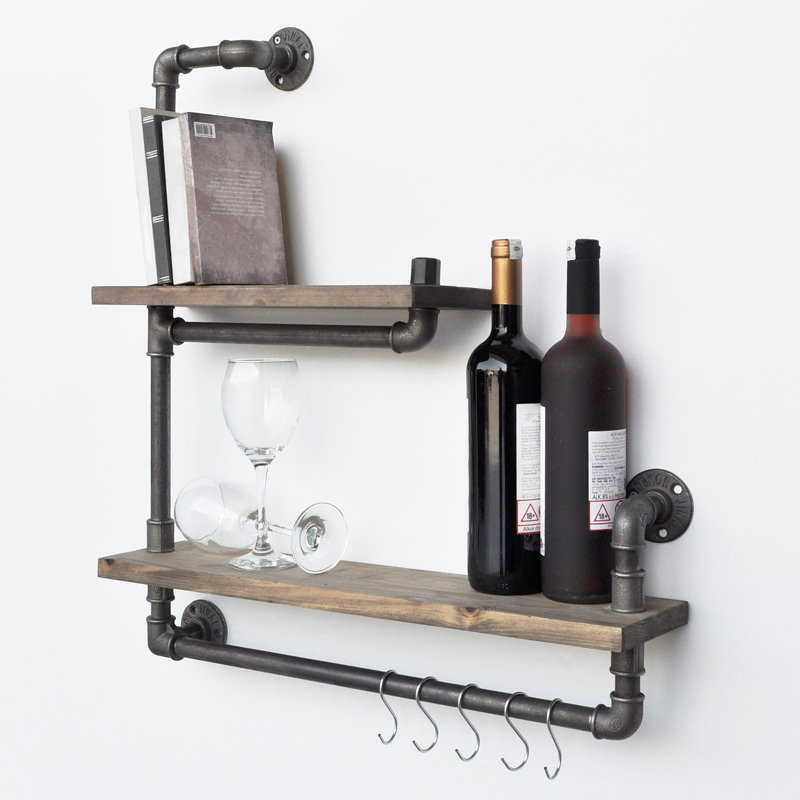Hampden 2 Piece Solid Wood Accent Shelf