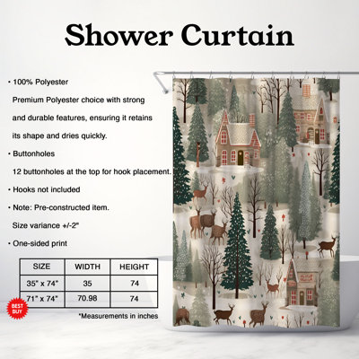 Old Christmas - Rideau de douche Premium