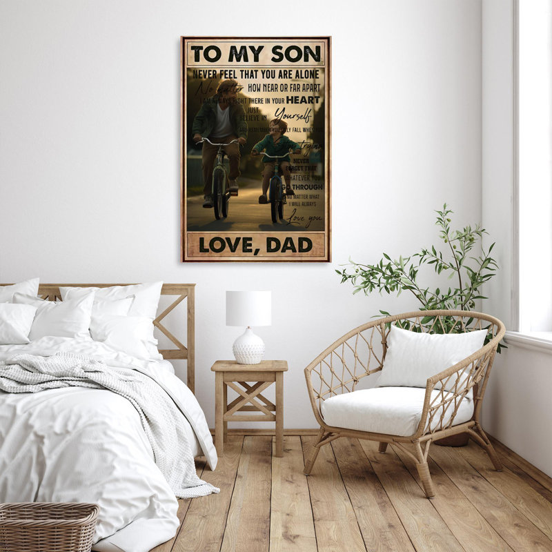 «Iyoni To My Son Love Dad», impression sur toile, H 36 po x l 24 po x P 1,25 po