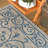 Hagerman Vintage Filigree Textured Weave Gray/Navy Indoor/Outdoor Rug-1890326524