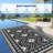 Outdoor Area Rug 9' x 18' Waterproof Reversible Plastic Straw Construction UV-Resistant Durable Design for Patio, Deck, Balcony or RV in Black and White Geometric Style-1240744635-1240744633
