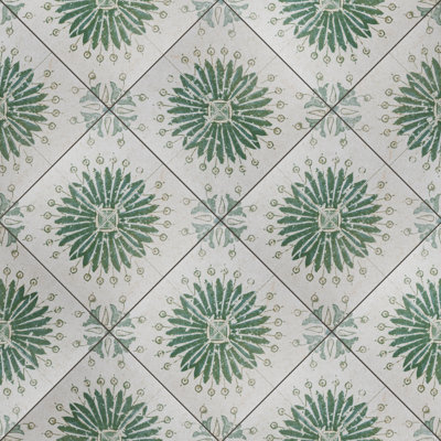 Carreau de céramique à motif mural 12,75 po x 12,75 po Klinker Retro Blanco
