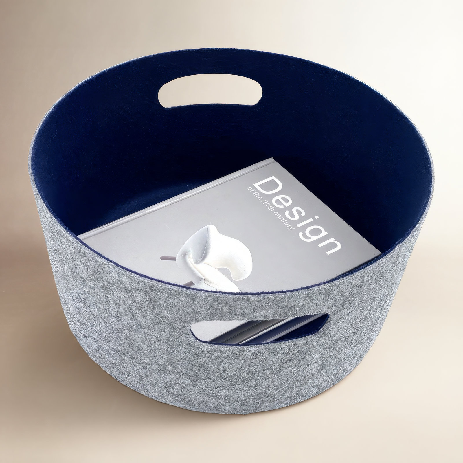 Fabric Decorative Bin 1, Navy