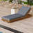 Outdoor Chaise Lounge Chair With 6-Position Adjustable Backrest,Acacia Solid Wood,TEAK COLOR (Only LOUGNE FRAME, Not Include Cushion)
