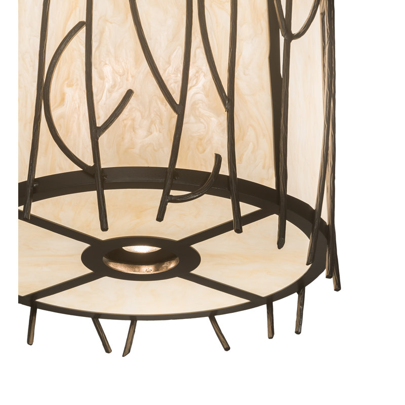 Luminaire suspendu cylindrique 10 lumières Rama