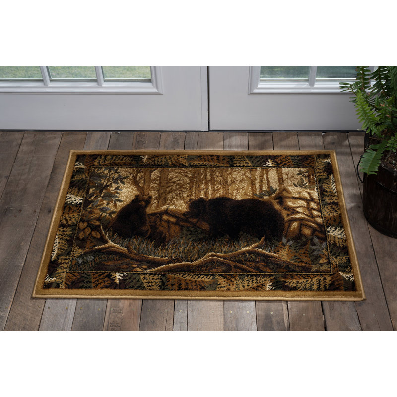 Tapis beige / brun Southwestern, Rectangle 2 pi x 3 pi