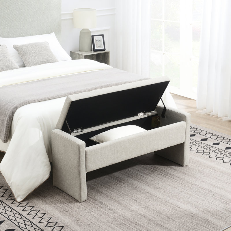 Banc de commode Modern Living, Gris clair