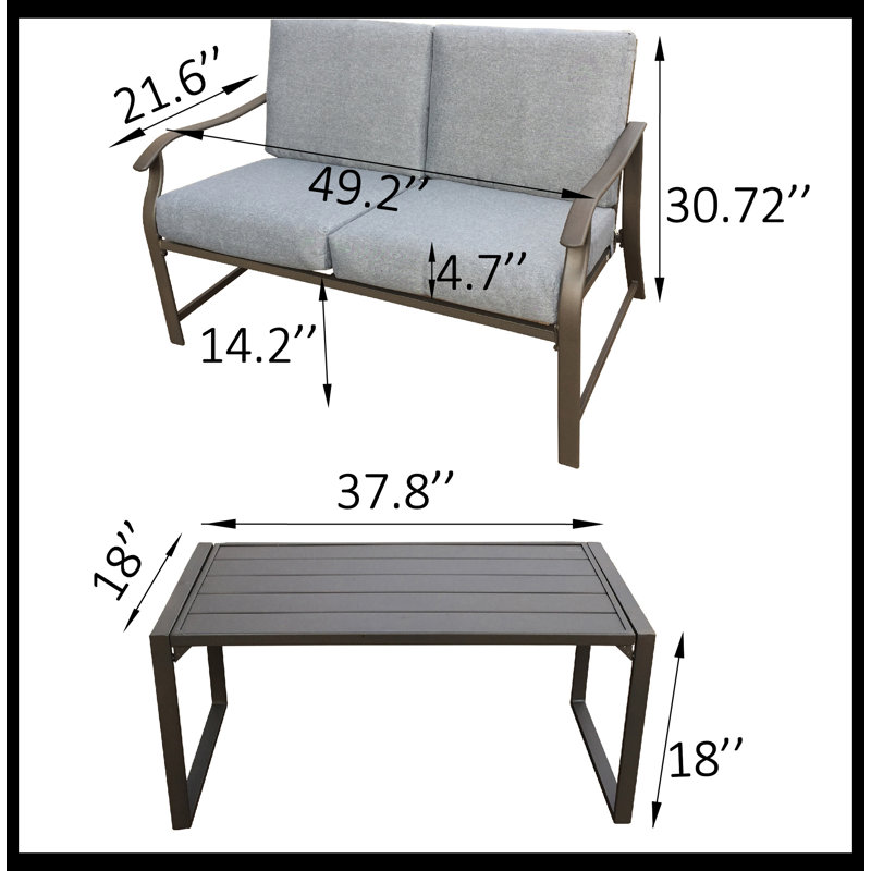 49,2 po de large, Gris