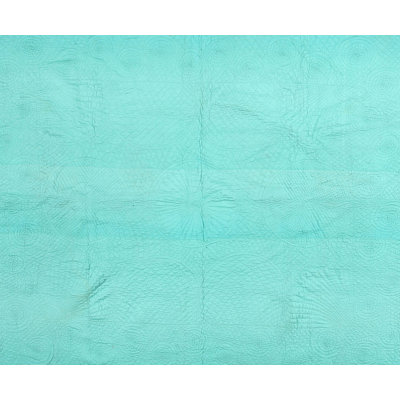 Blue American Usa Wool Hand Knotted Pile 1920s Allover Geometric Antique Rug