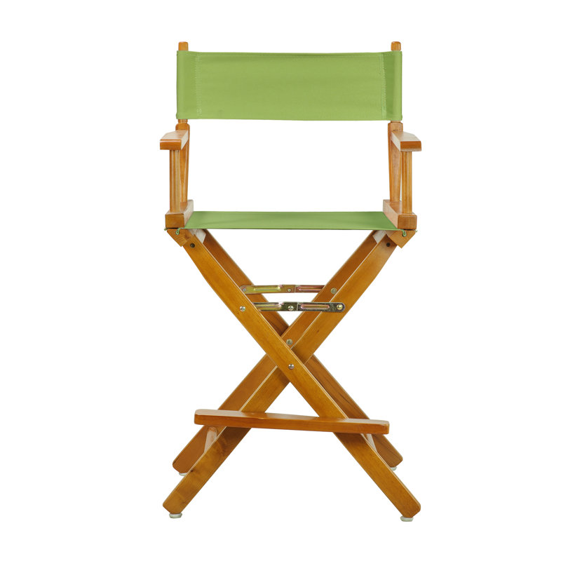 Chaise de réalisateur pliante 24 po, Noir, noir, noir, noir, Vert citron