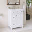 Meuble-lavabo simple autoportant 24 po avec plateau intégré en céramique blanche 24 po-695847721
