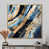 Toile avec cadre flottant or