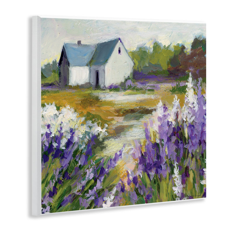 Lavande sur bois, art mural, par Susan Winget