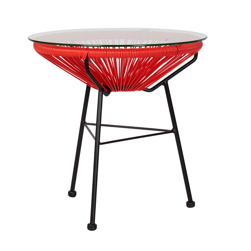 Table d'appoint Wire, Rouge / Noir