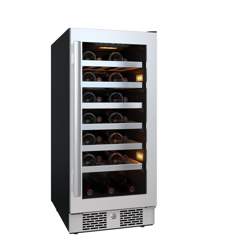 27 Bottle Single Zone Built-In Wine Refrigerator, Left Handed