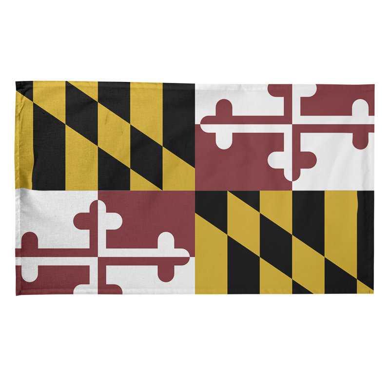 Serviette de thé drapeau maryland, Polyester sergé