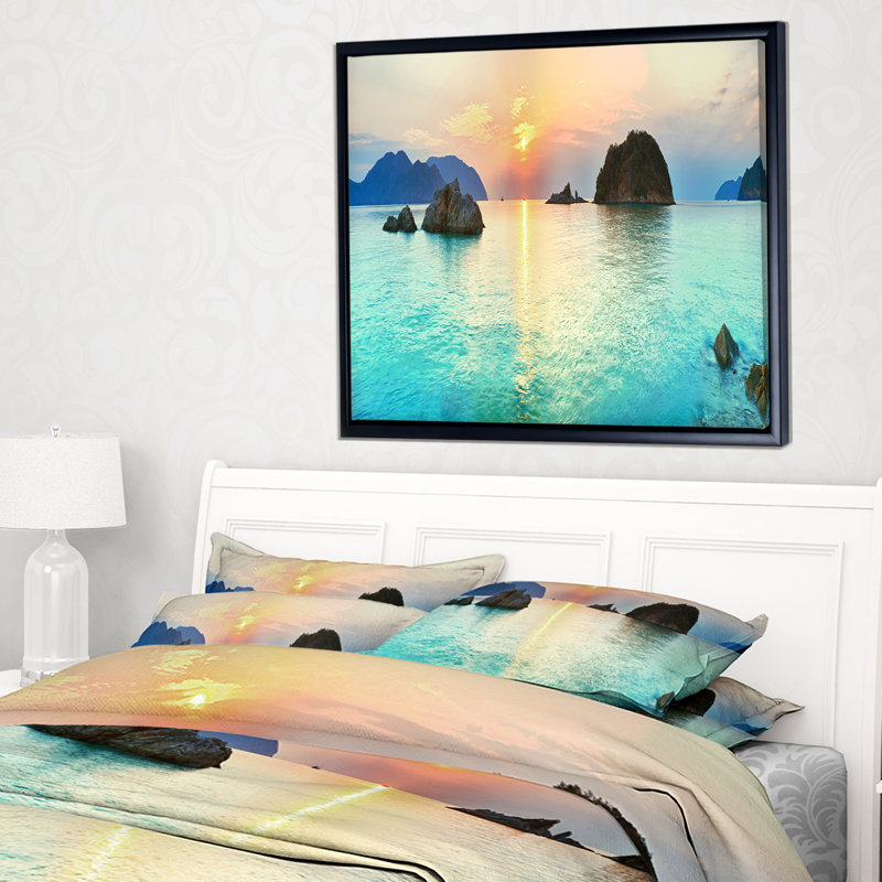 Sunrise Panorama - reproduction de photo, H 30 po x l 40 po x P 1,5 po, Toile avec cadre flottant