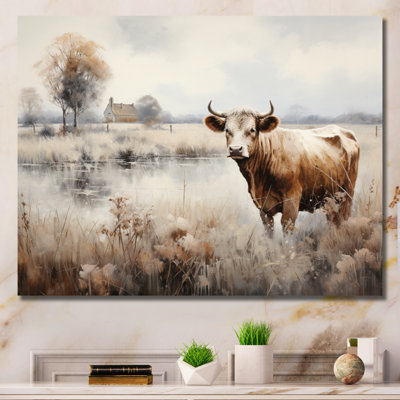 Cow In The Meadow II - Animals Wall Decor