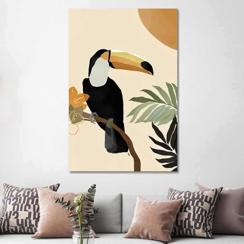 Toucan by Bria Nicole - Print on Canvas, 101.6 cm H x 66.04 cm W x 3.175 cm D, Wrapped Canvas