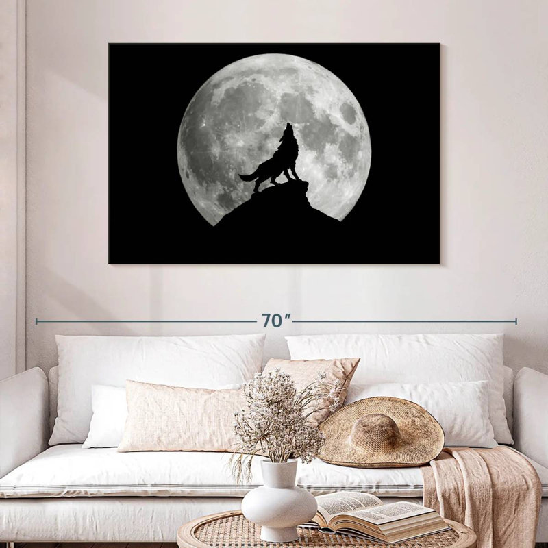 Wolf Moon, 32" H x 48" W