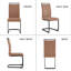 Chaise en porte-à-faux rembourrée Dymalor en brun