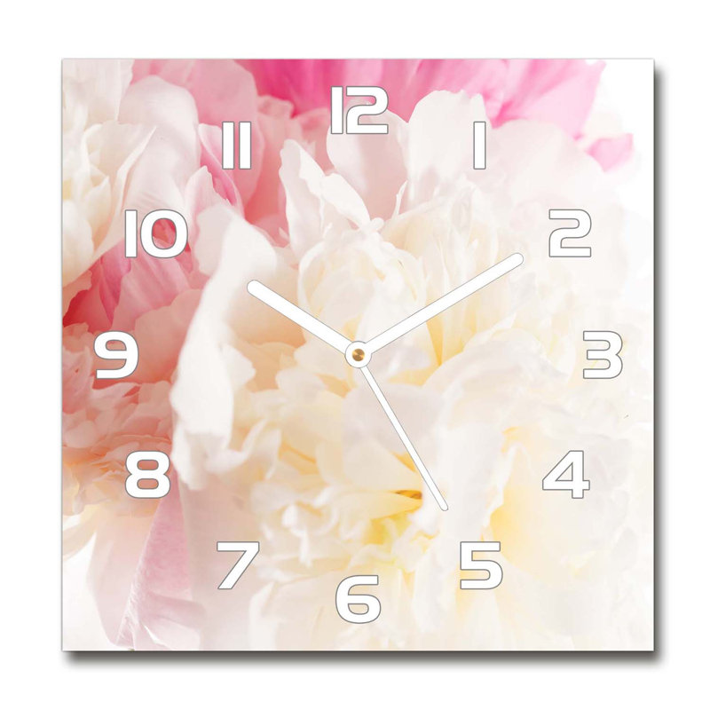 Hassam Glass Wall Clock, White