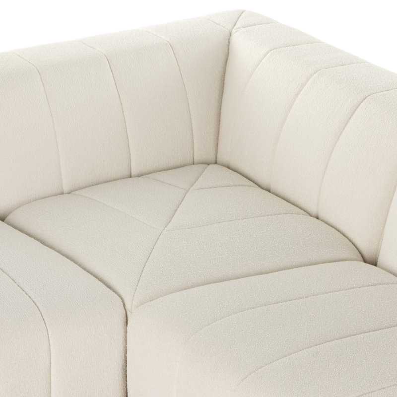 Langham 157" Wide Symmetrical Modular Sectional, Right Hand Facing, Fayette Cloud Polyester