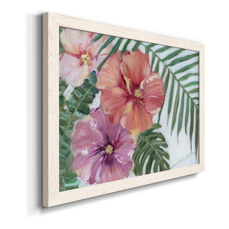 Blooming Hibiscus - Reproduction d'art sur toile encadrée, Toile blanche encadrée, H 31 po x l 44 po x P 1 po