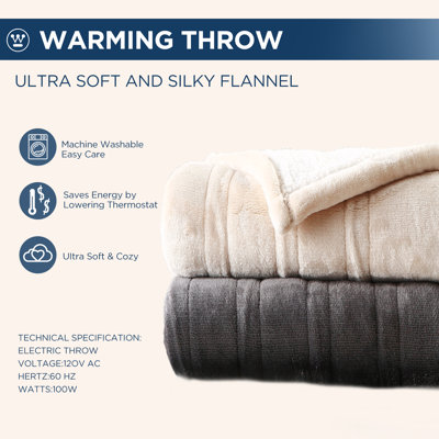 Plain Weave / Muslin Heated Throw Blanket